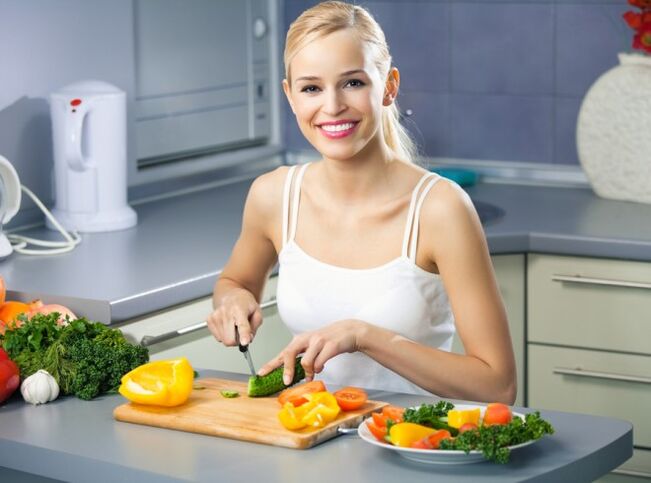 Preparing healthy diet foods for a lean and healthy body