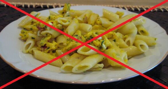 rejection of pasta in diabetes mellitus