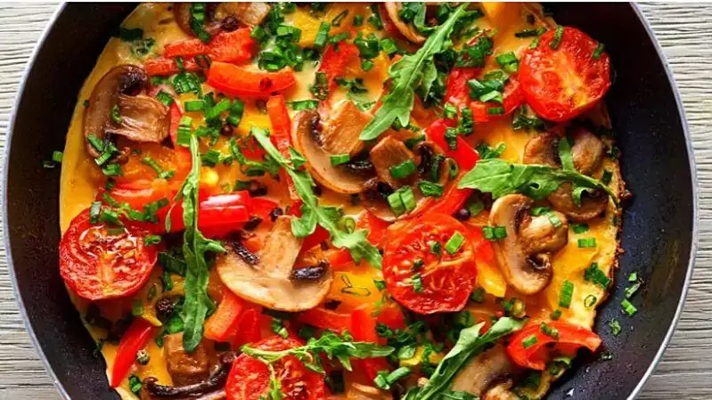 omelette with mushrooms on the diet