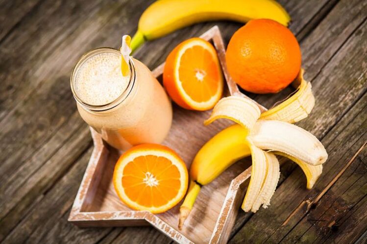 Banana-orange smoothie for weight loss