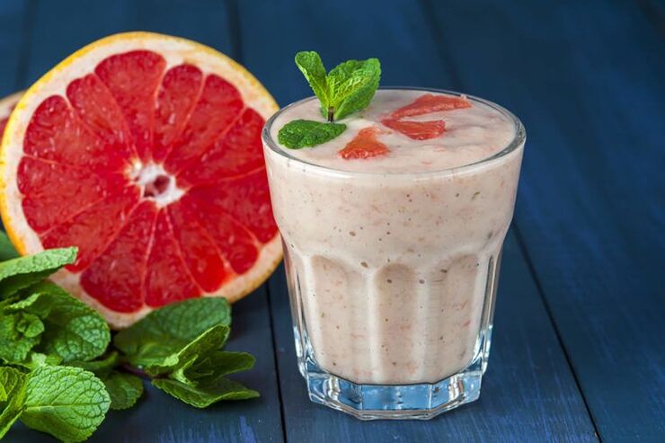 Smoothie with grapefruit for weight loss