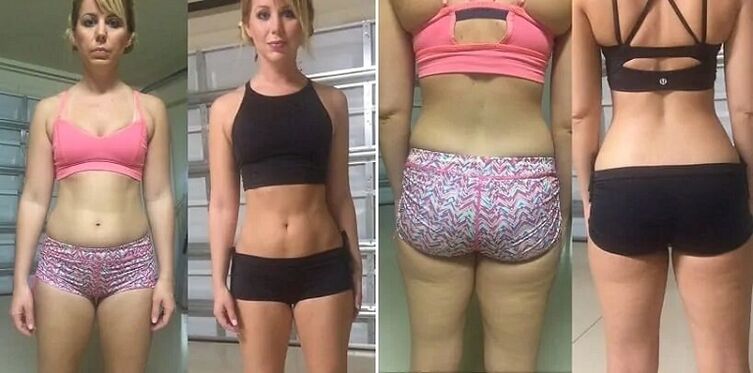 photos before and after following this diet